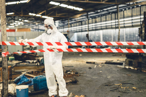 Professional Biohazard technician working in Fairfield, TX